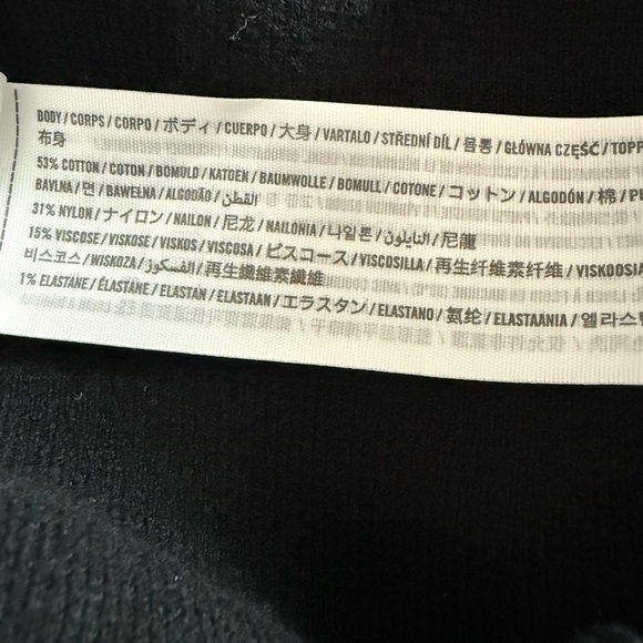 NWT Abercrombie One Shoulder Long Sleeve Dress XS Black - Picture 4 of 4